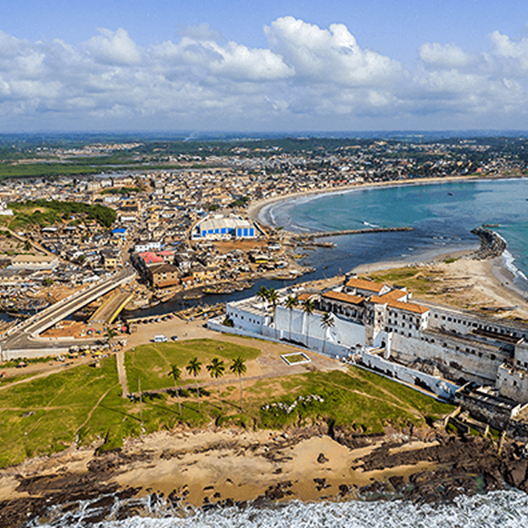 A city view in the Ghana.